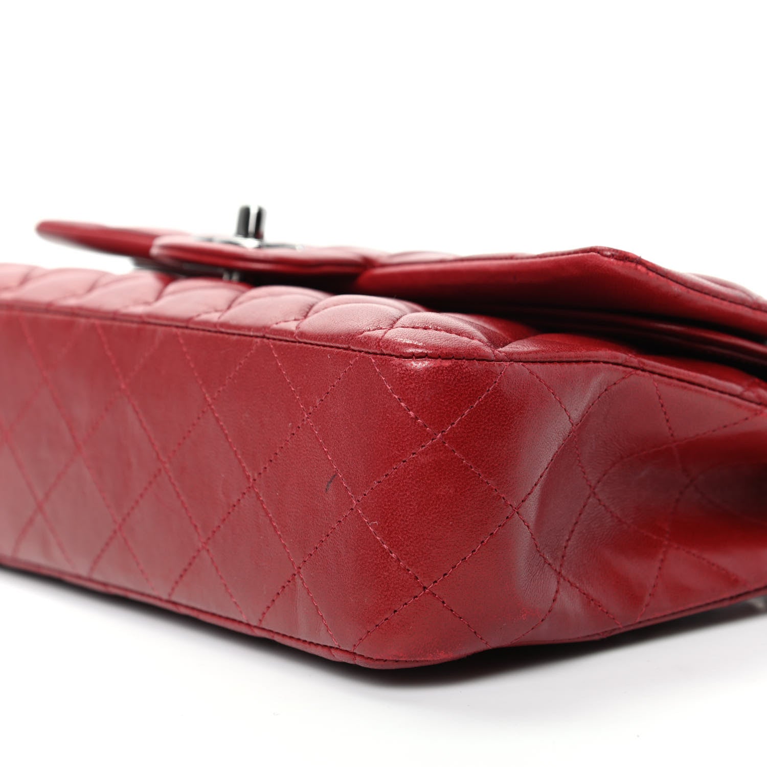 Chanel Lambskin Quilted Medium Double Flap Red 7 of 11