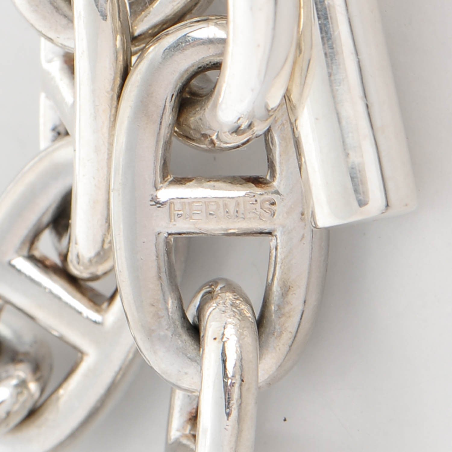 Hermes Sterling Silver GM Chaine d'Ancre Bracelet 14 4 of 6