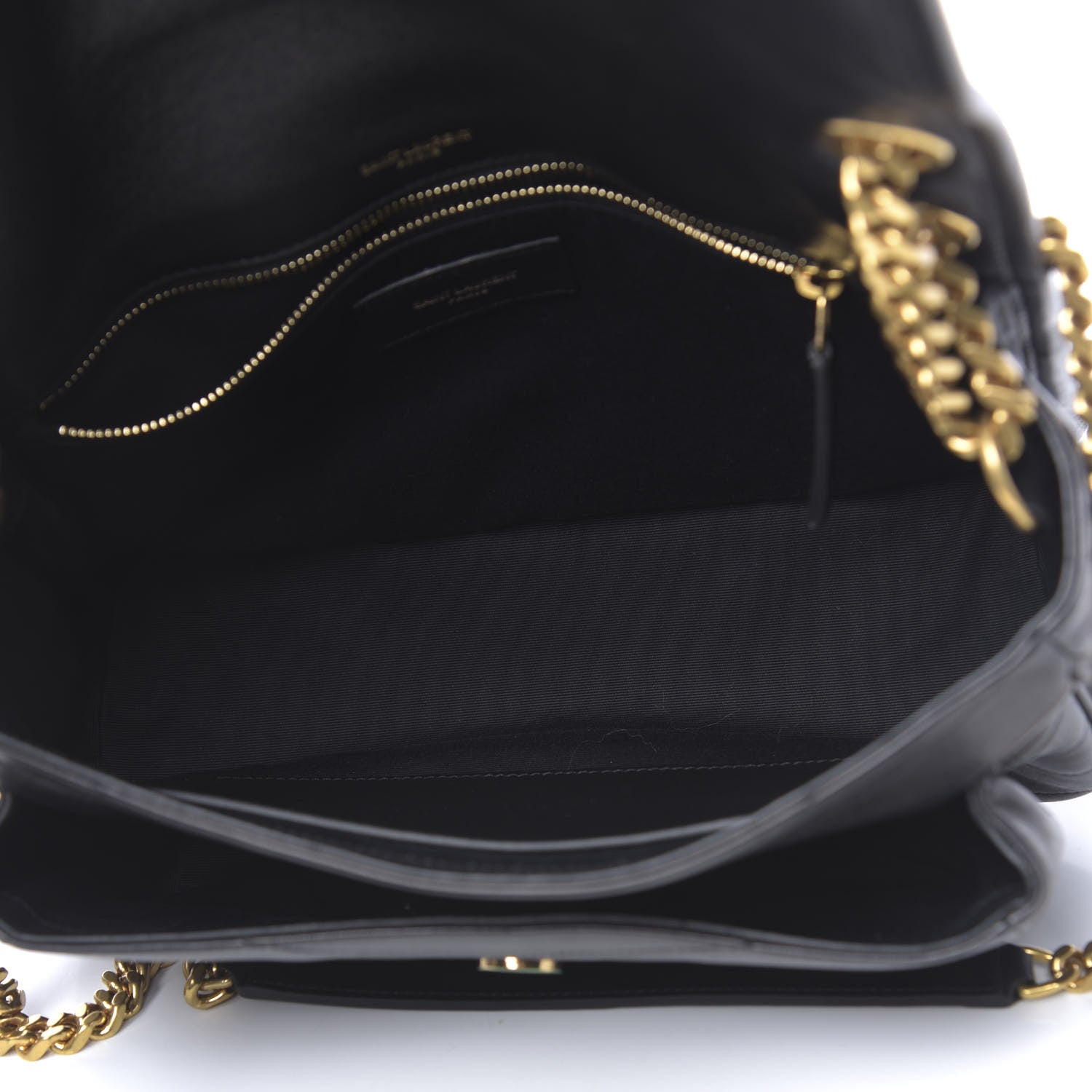 Saint Laurent Lambskin Matelasse Monogram Medium Niki Chain Satchel Black 5 of 9