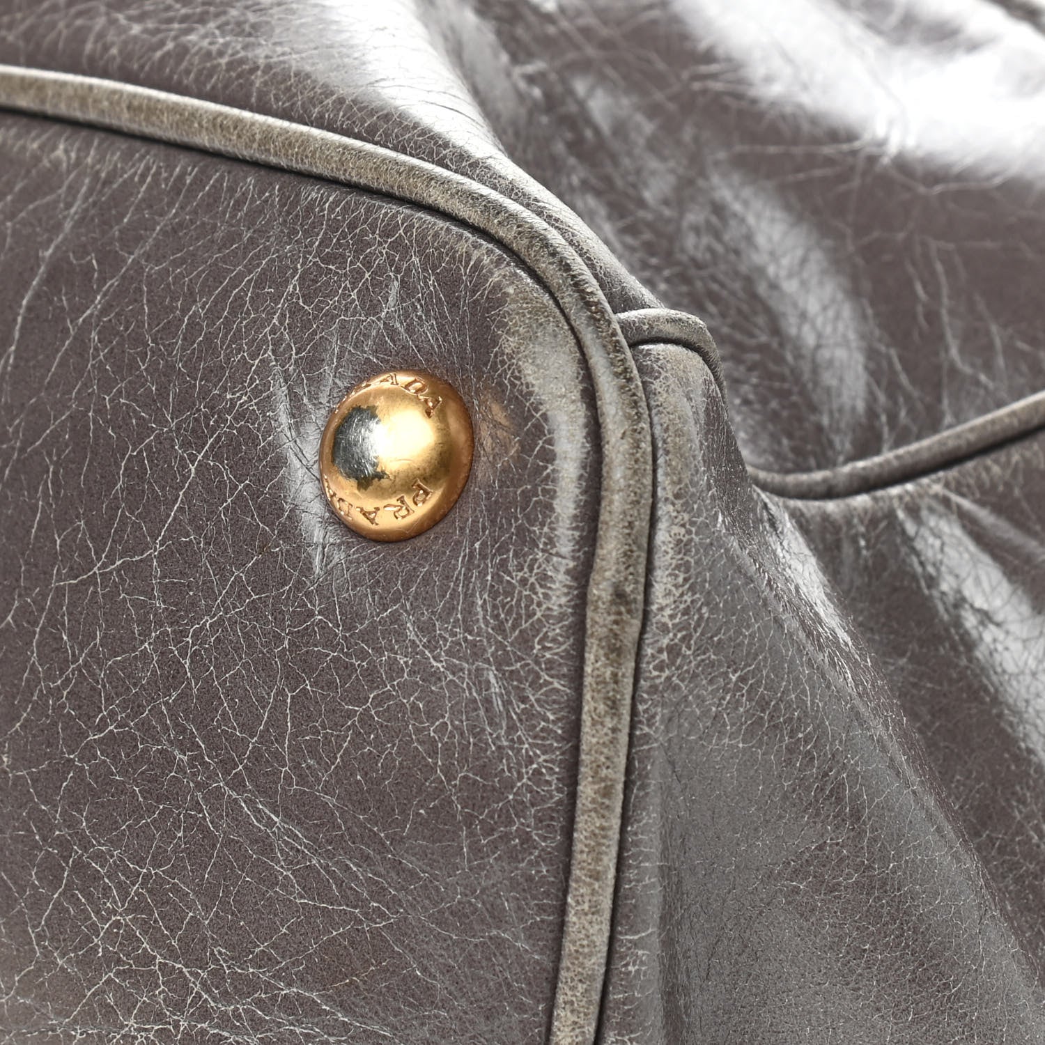 Prada Vitello Shine Top Handle Bag Fumo 7 of 25