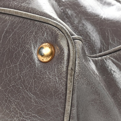 Prada Vitello Shine Top Handle Bag Fumo 7 of 25