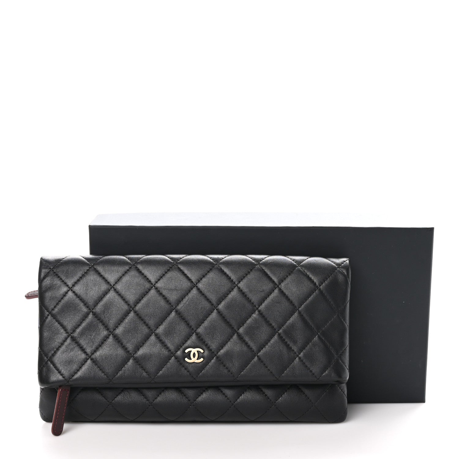Chanel Lambskin Quilted CC Beauty Clutch Black 11 of 11