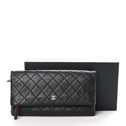 Chanel Lambskin Quilted CC Beauty Clutch Black 11 of 11
