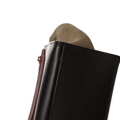 Celine Textured Calfskin Suede Tri-Color Large Trapeze Burgundy 9 of 22