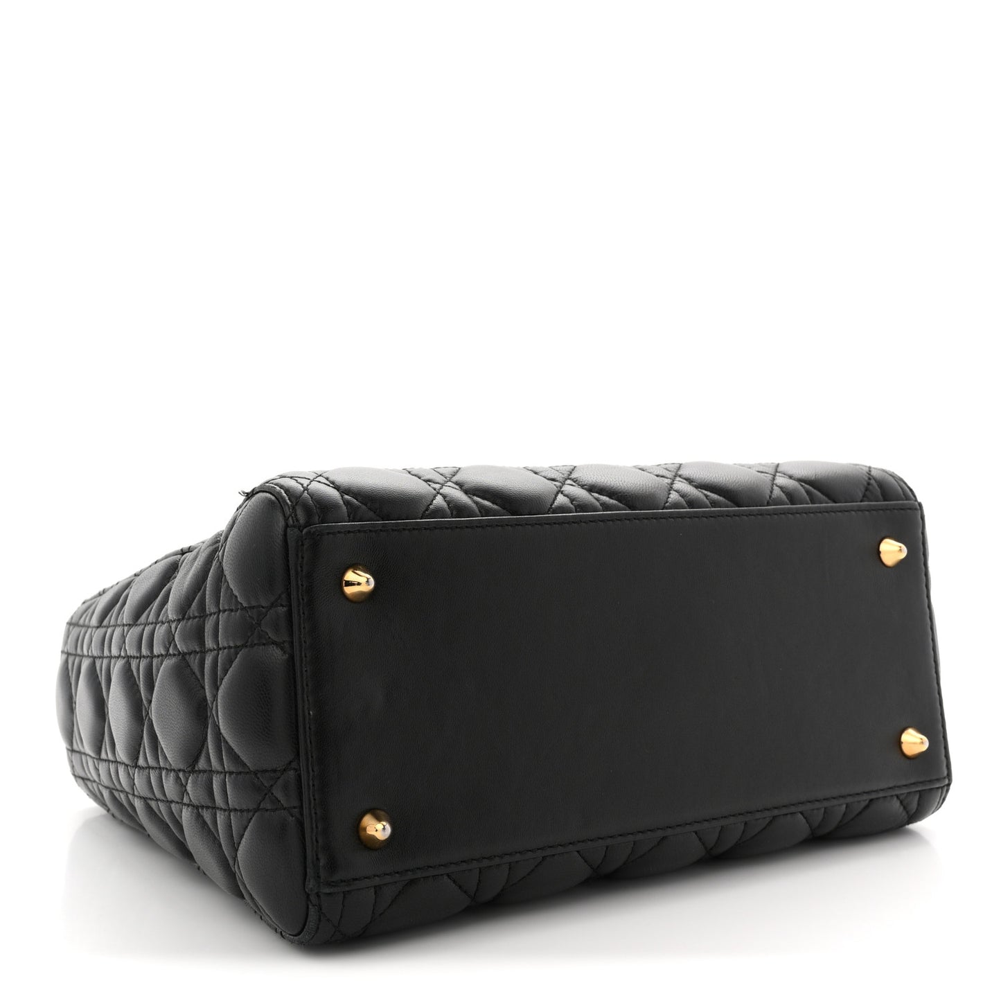 Lambskin Cannage Medium Lady Dior Black