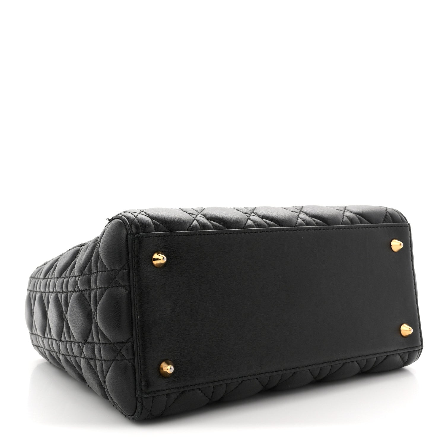 Christian Dior Lambskin Cannage Medium Lady Dior Black 4 of 12