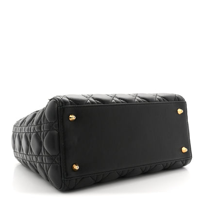 Christian Dior Lambskin Cannage Medium Lady Dior Black 4 of 12