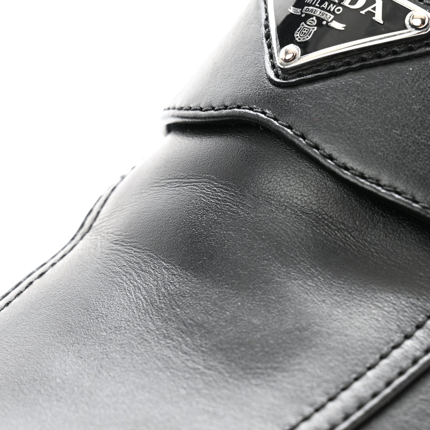 City Calfskin Triangle Logo 20mm Flat Mules 12 Black