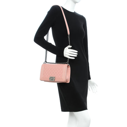 Chanel Lambskin Quilted Medium Boy Flap Light Pink 2 of 15