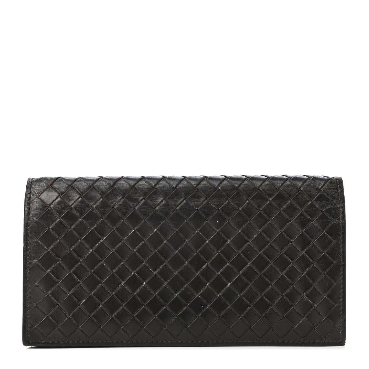 Nappa Intrecciato Continental Flap Wallet Brown