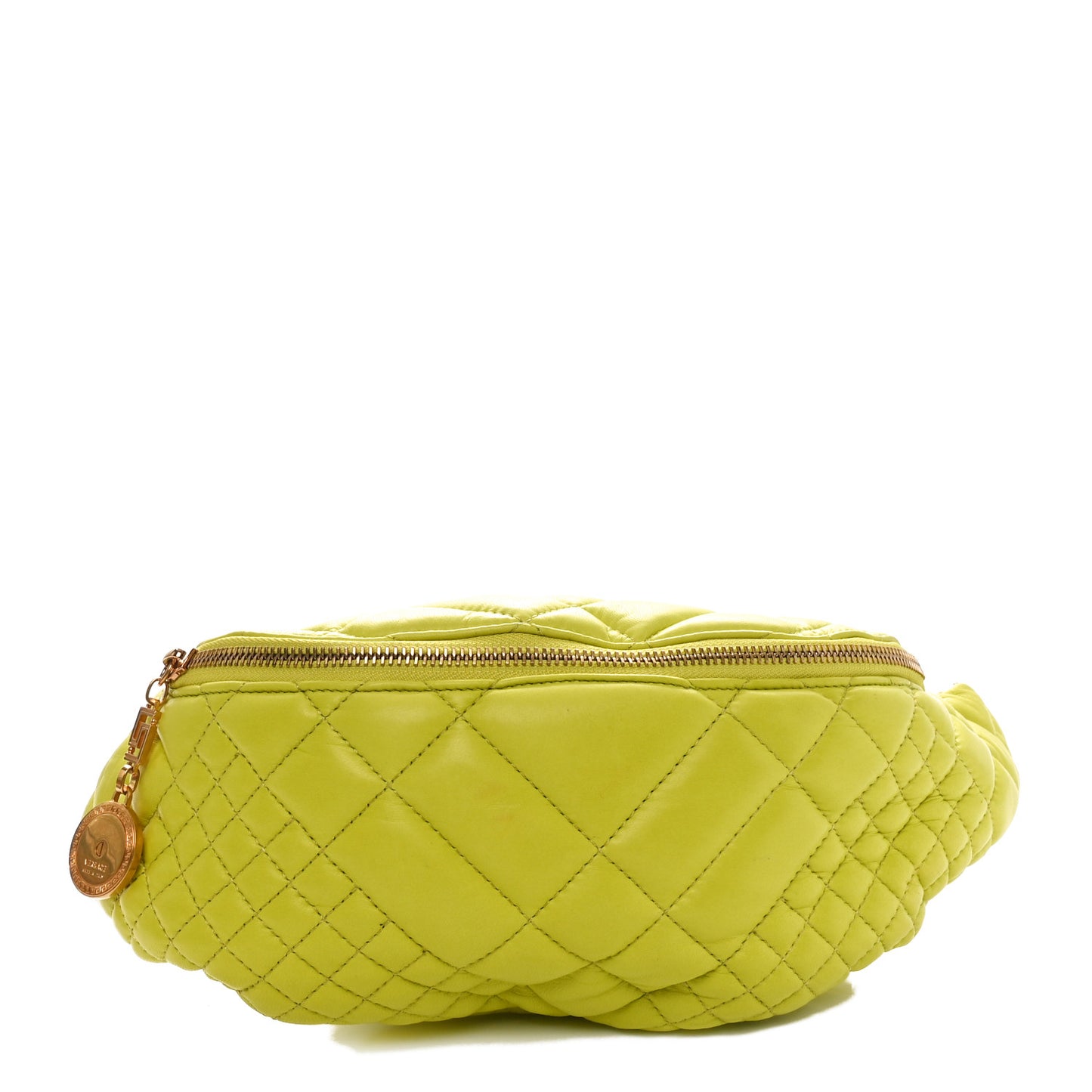 Nappa Quilted Medusa Belt Bag Green