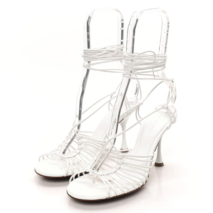 Bottega Veneta Nappa Dot Ankle Tie Sandals 37.5 White 3 of 8