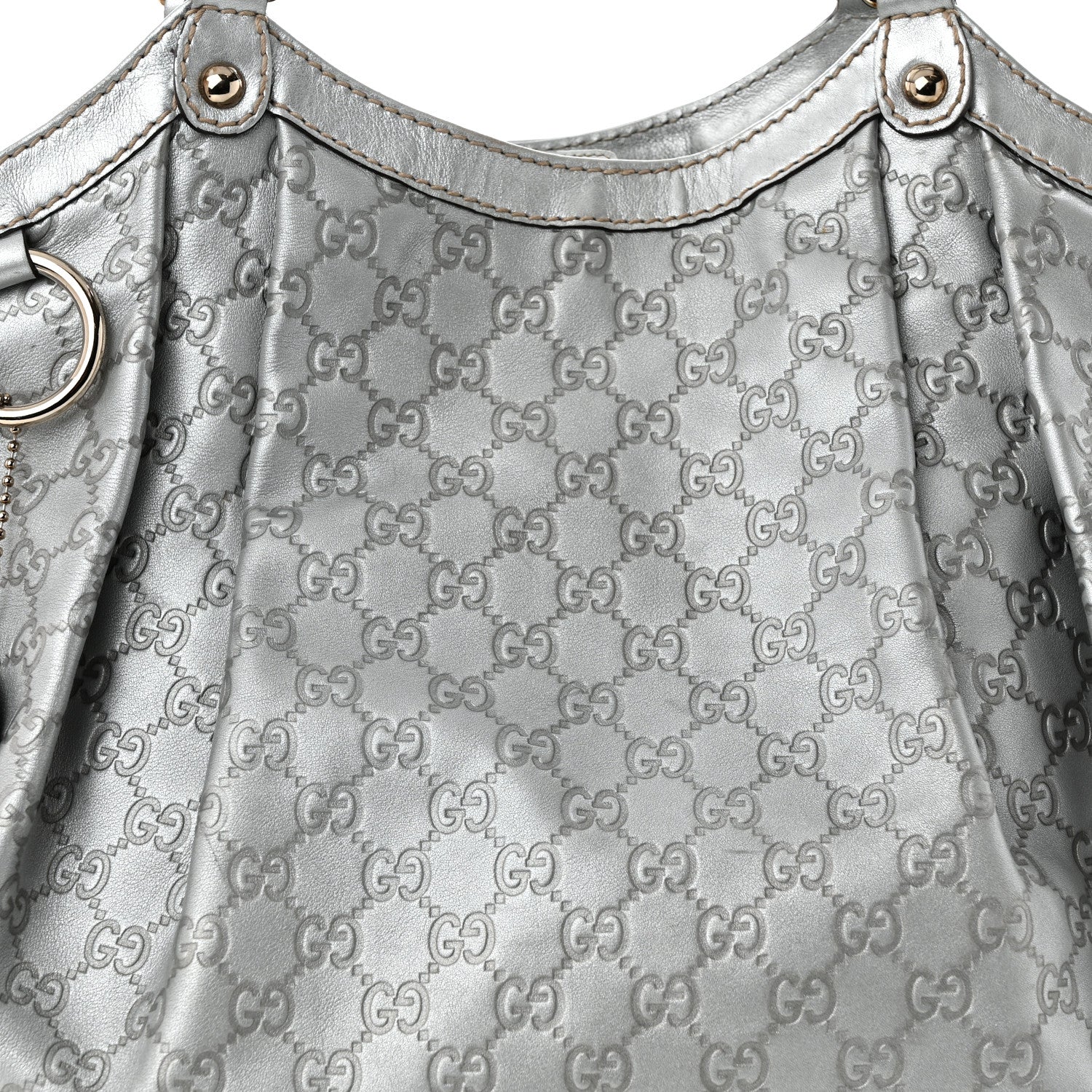 Gucci Guccissima Large Sukey Tote Silver 8 of 16