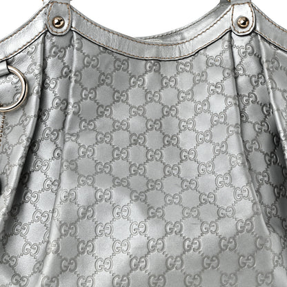 Gucci Guccissima Large Sukey Tote Silver 8 of 16