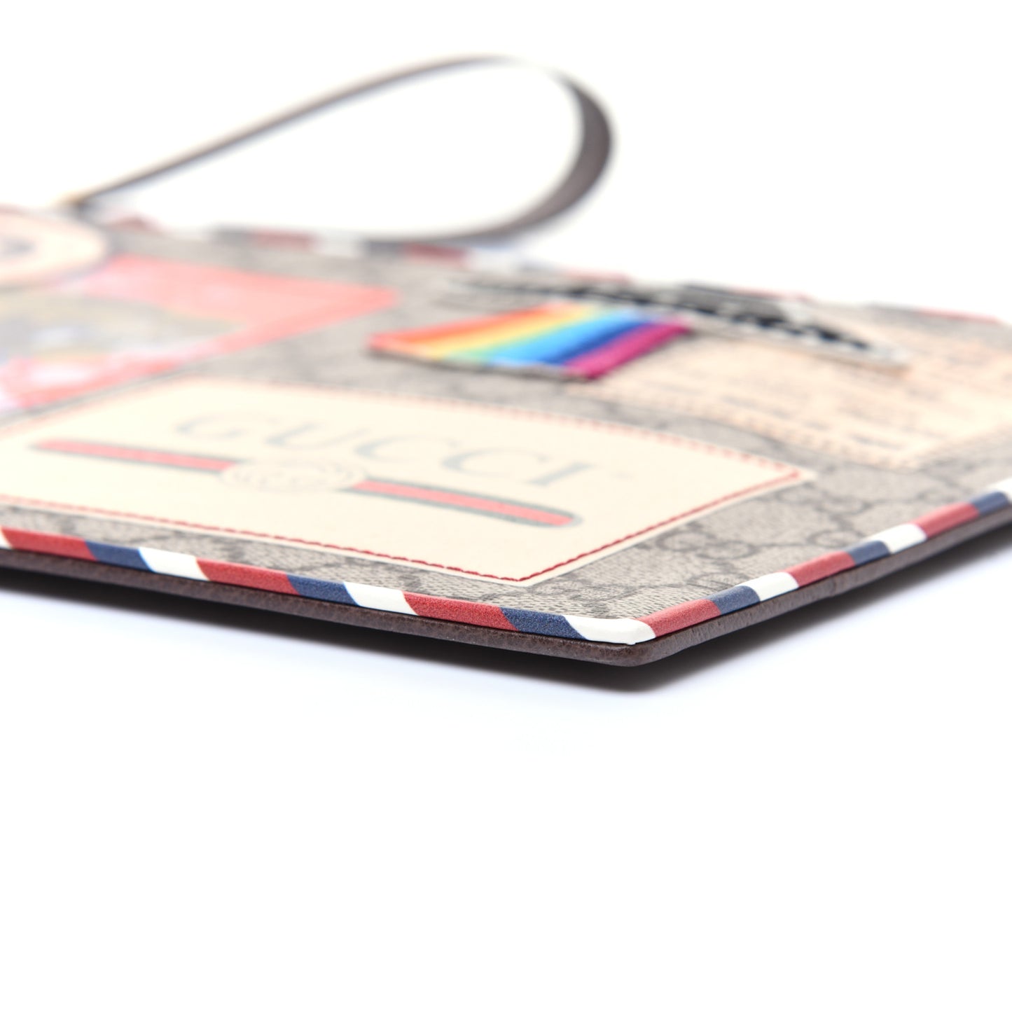 GG Supreme Monogram Courrier Documents Holder Beige New Acero