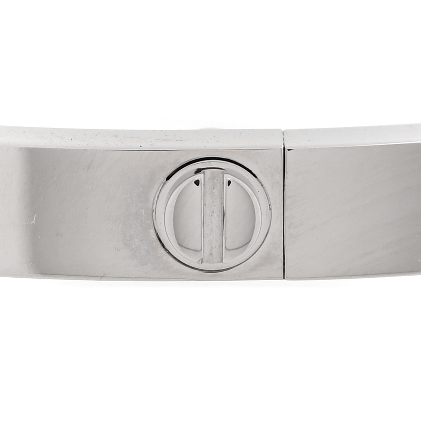 18K White Gold 6 Diamond Small LOVE Bracelet 17
