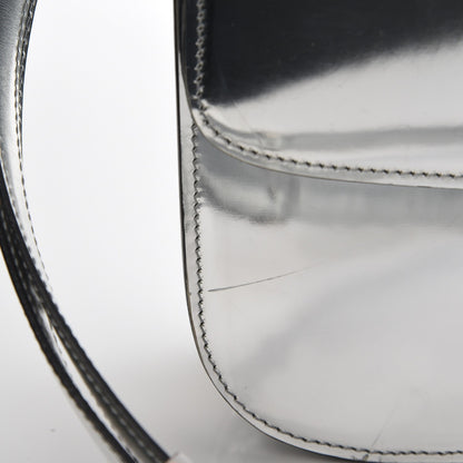 Celine Mirror Box Calfskin Medium Classic Box Flap Bag Silver 10 of 11