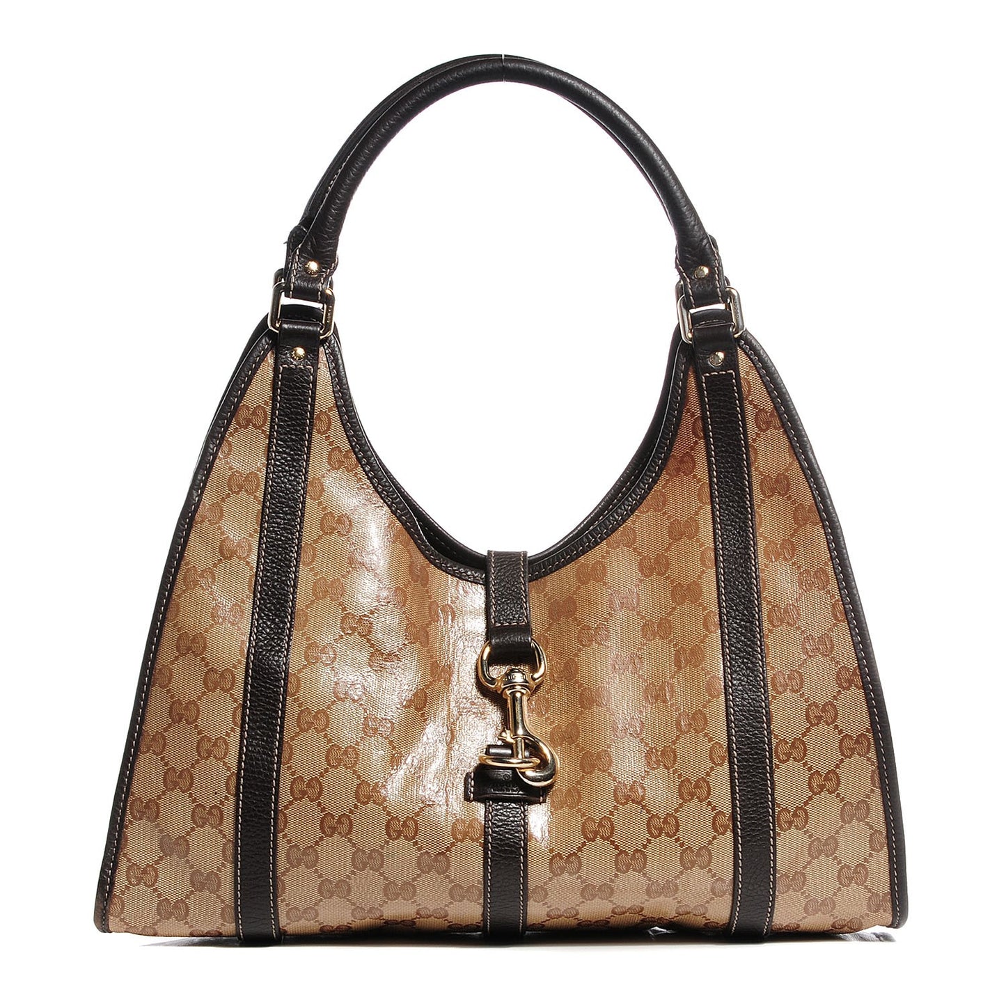 Crystal Monogram Medium Joy Shoulder Bag Dark Brown