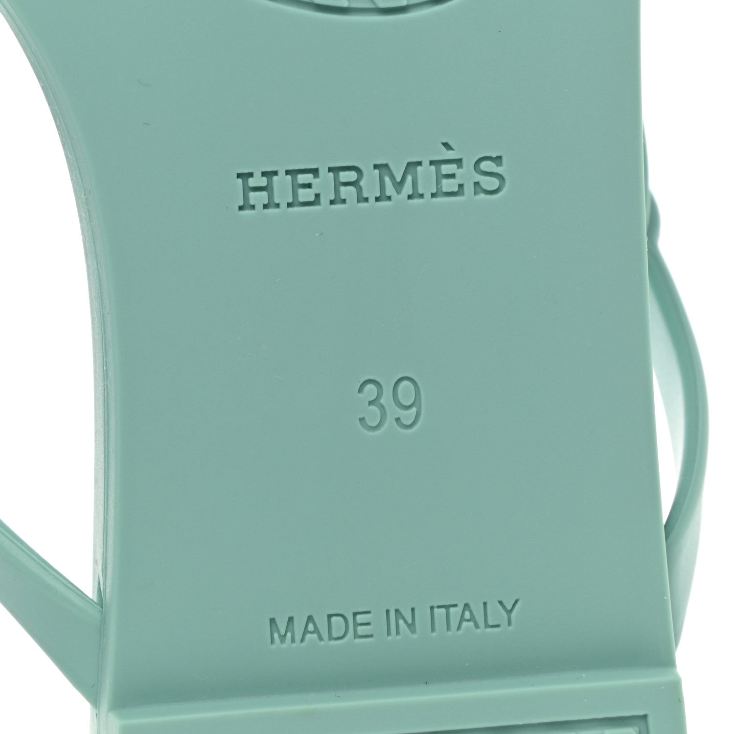 Hermes Rubber Womens Egerie Sandals 39 Vert Embrun 6 of 9