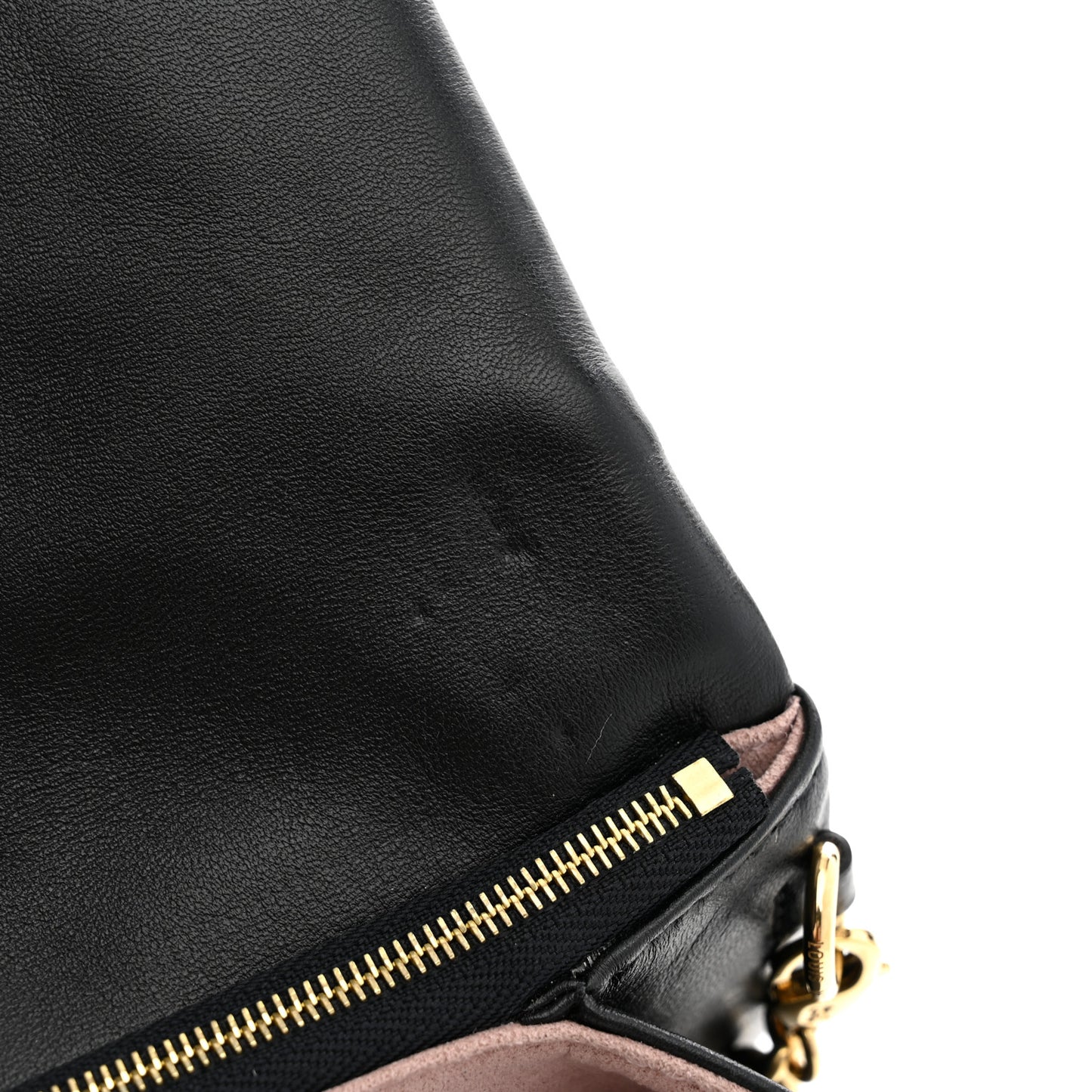 Lambskin Embossed Monogram Pochette Coussin Black