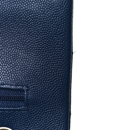 Chanel Caviar Quilted Medium Double Flap Dark Blue 13 of 13