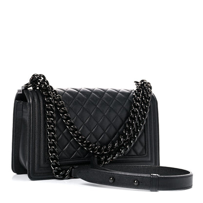 Chanel Caviar Quilted Medium Boy Flap So Black 3 of 15