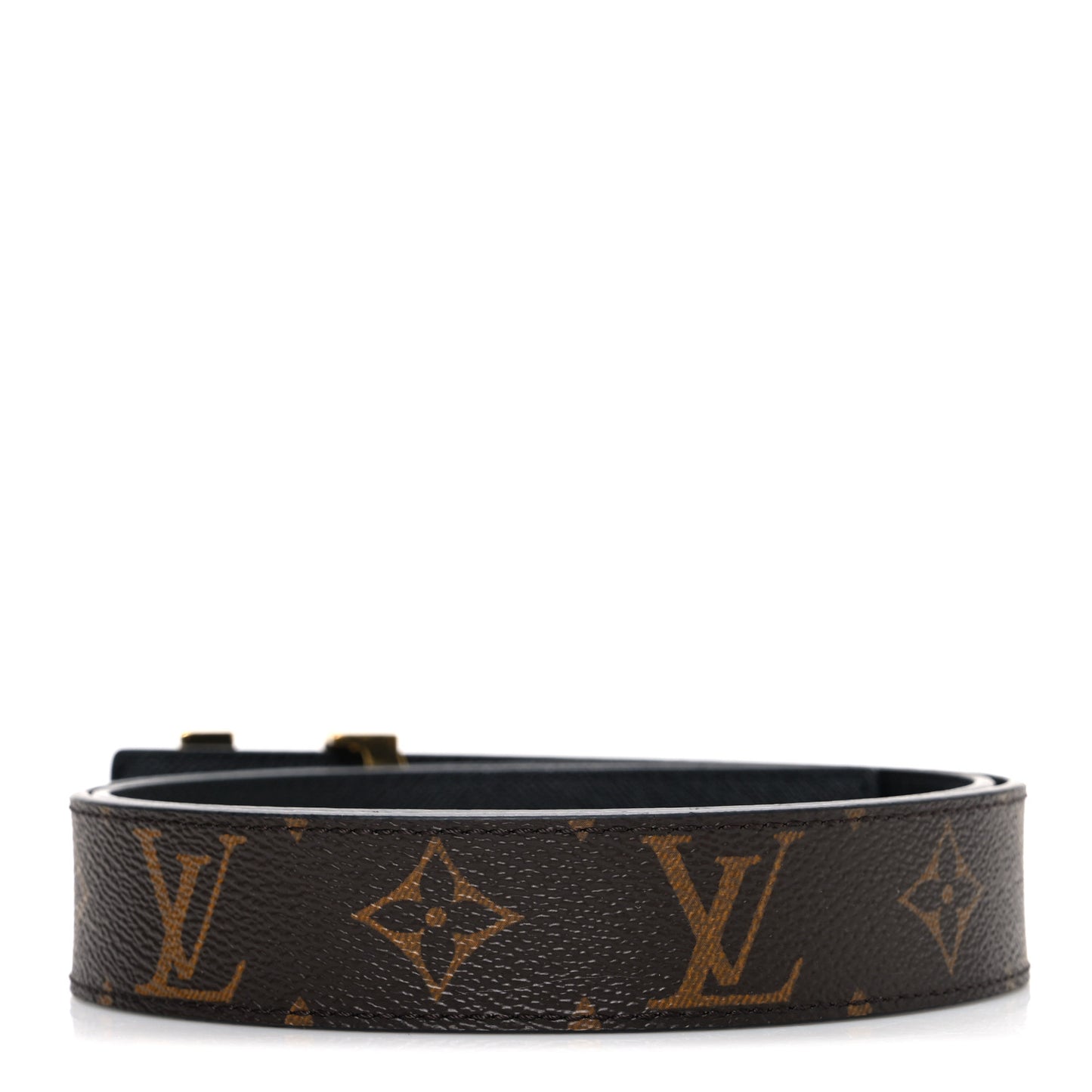 Calfskin Monogram 30mm LV Initiales Reversible Belt 80 32 Black