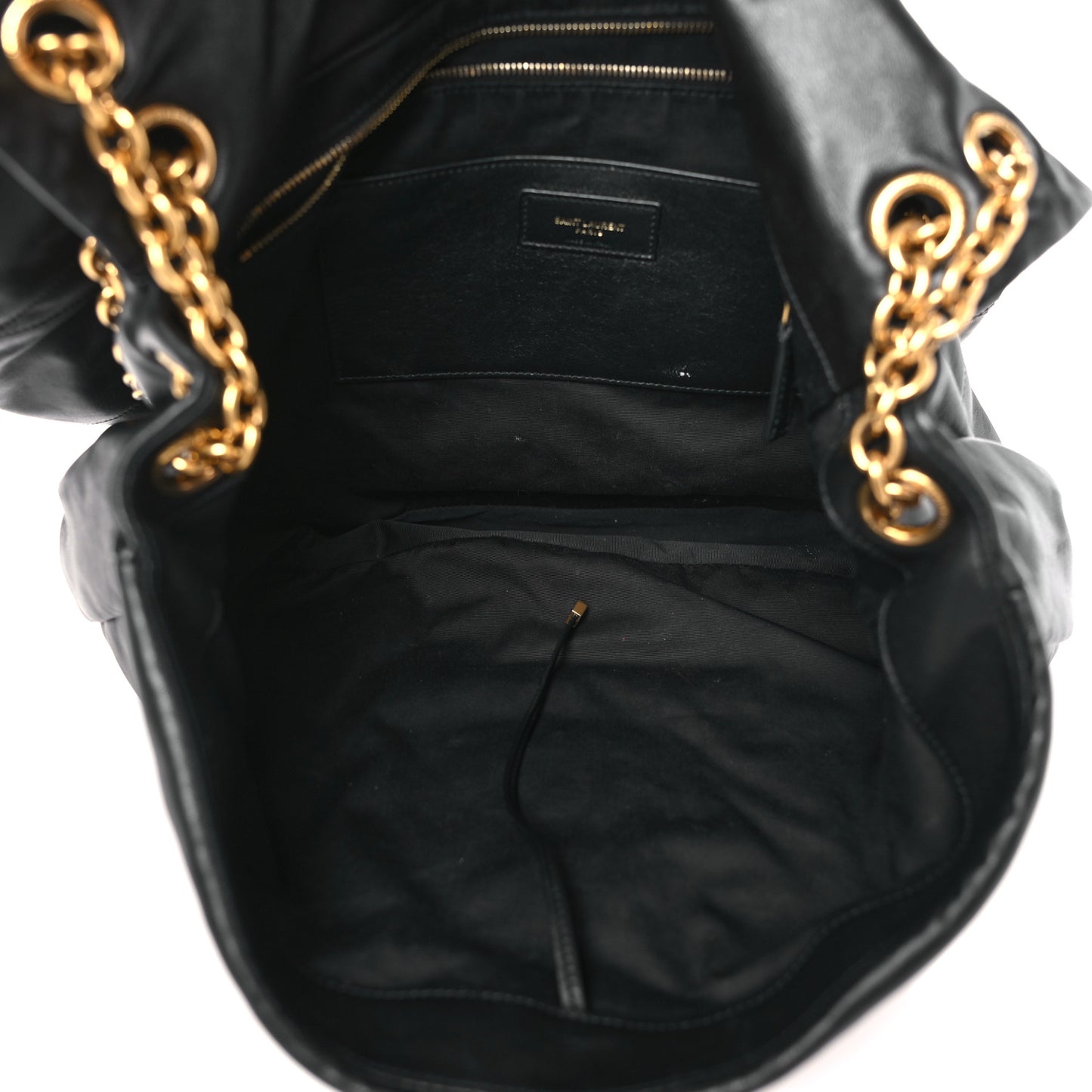 SAINT LAURENT Lambskin Matelasse Monogram Large Jamie 4.3 Black