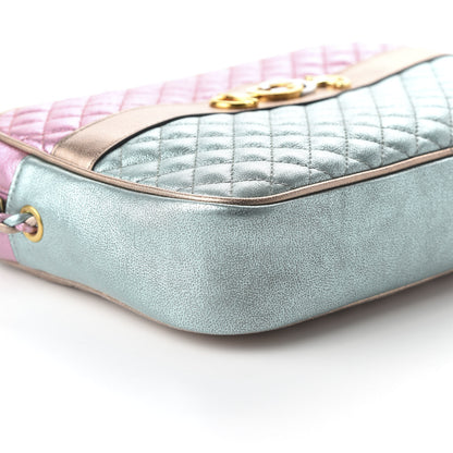 Gucci Laminated Nappa Trapuntata Small Zumi Shoulder Bag Rosa Lago Rame 9 of 11