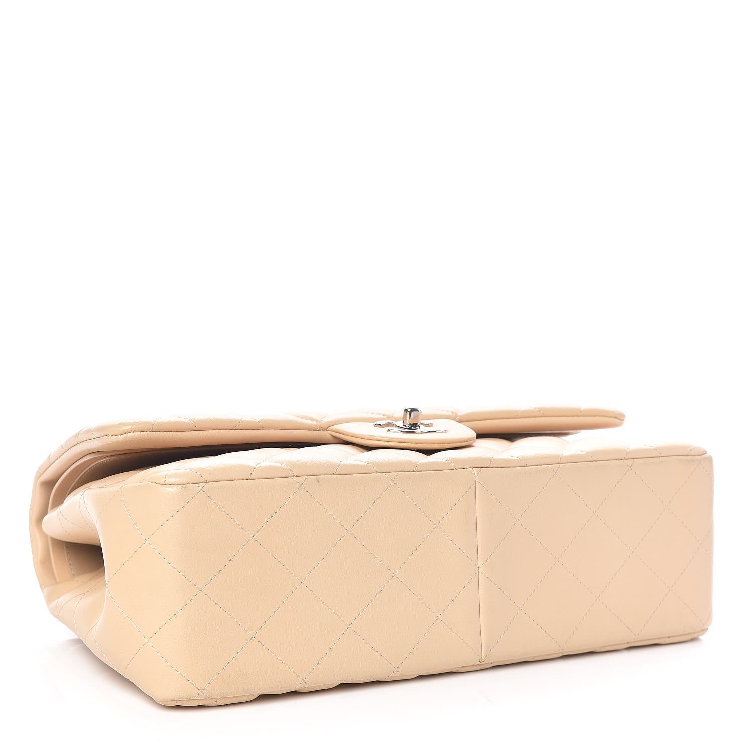 Chanel Lambskin Quilted Jumbo Double Flap Beige Clair 4 of 13