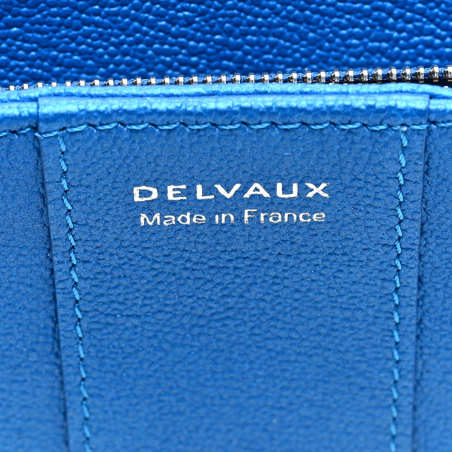 Delvaux Metallic Rodeo Calfskin Brillant Wallet On Chain Satin Electric 6 of 9