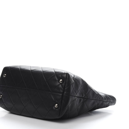 Chanel Calfskin Quilted Large Shopping In Chains Tote Black 9 of 12