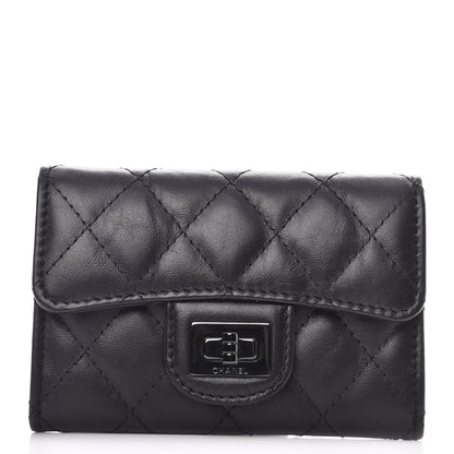 Chanel Aged Calfskin Quilted Reissue Flap Card Holder So Black 1 of 9