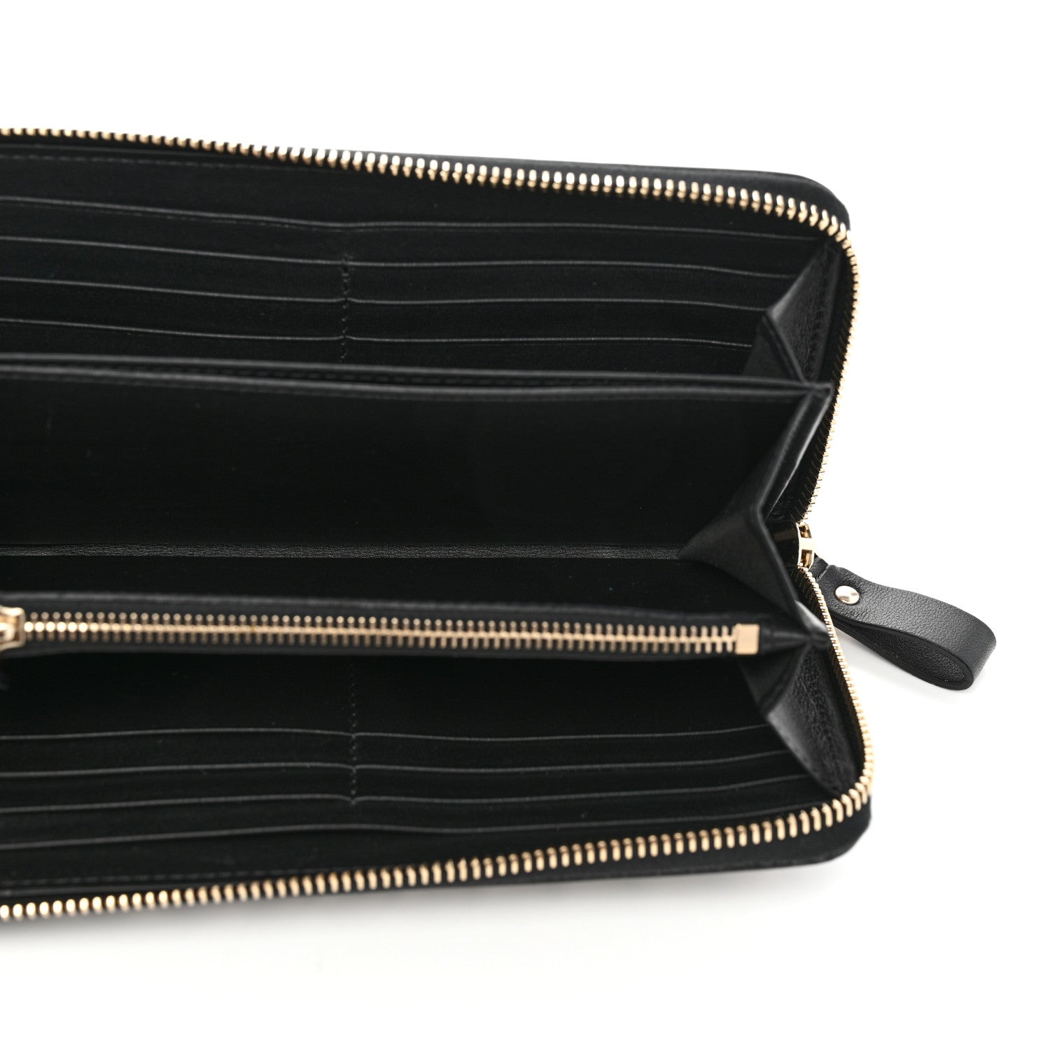 Valentino Garavani Vitello Rockstud Zip Around Wallet Black 5 of 7