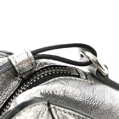 Alexander McQueen Metallic Pebbled Calfskin Mini Padlock Tote Silver 11 of 12