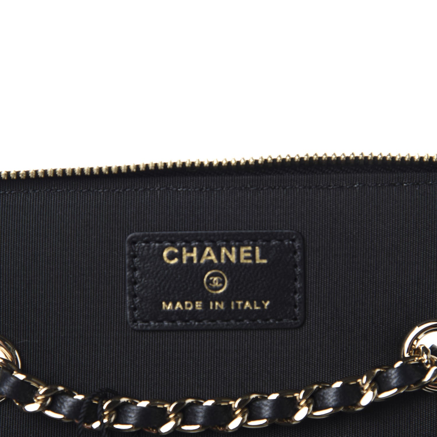 Chanel Raffia Jute Striped Small Vanity Case With Chain Black Beige 8 of 11
