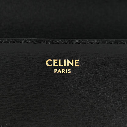 Celine Shiny Calfskin Triomphe Chain Shoulder Bag Black 6 of 10