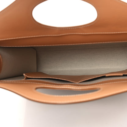 Burberry Canvas Smooth Calfskin Two Tone Medium Pocket Bag Soft Fawn Warm Sand 5 of 11