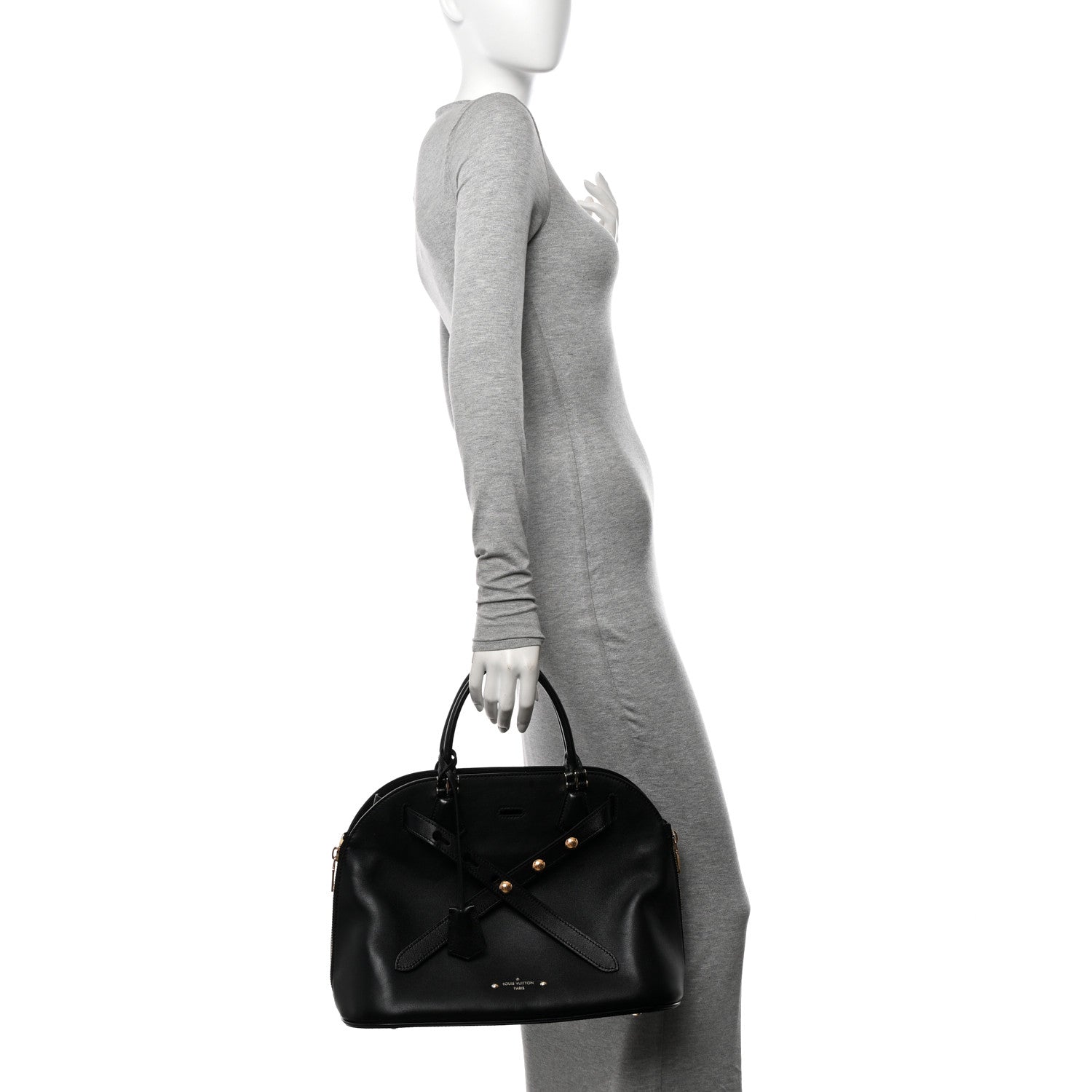 Louis Vuitton Calfskin Alma 103 Black 2 of 9
