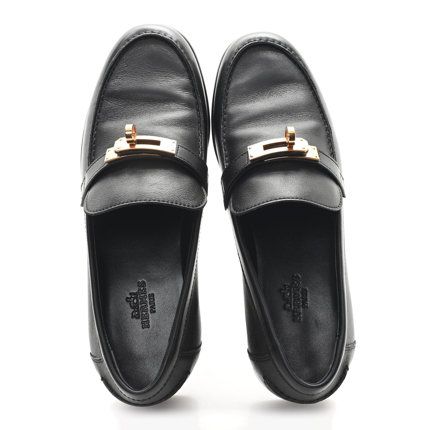Calfskin Womens Destin Loafers 36 Black