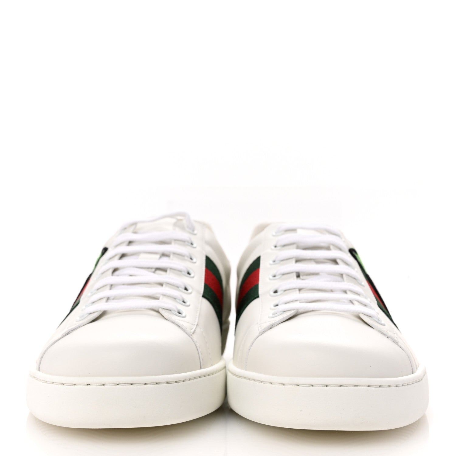 Gucci Calfskin Web Cherry Embroidered Mens Ace Sneakers 10 White 3 of 10