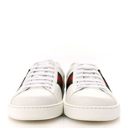 Gucci Calfskin Web Cherry Embroidered Mens Ace Sneakers 10 White 3 of 10