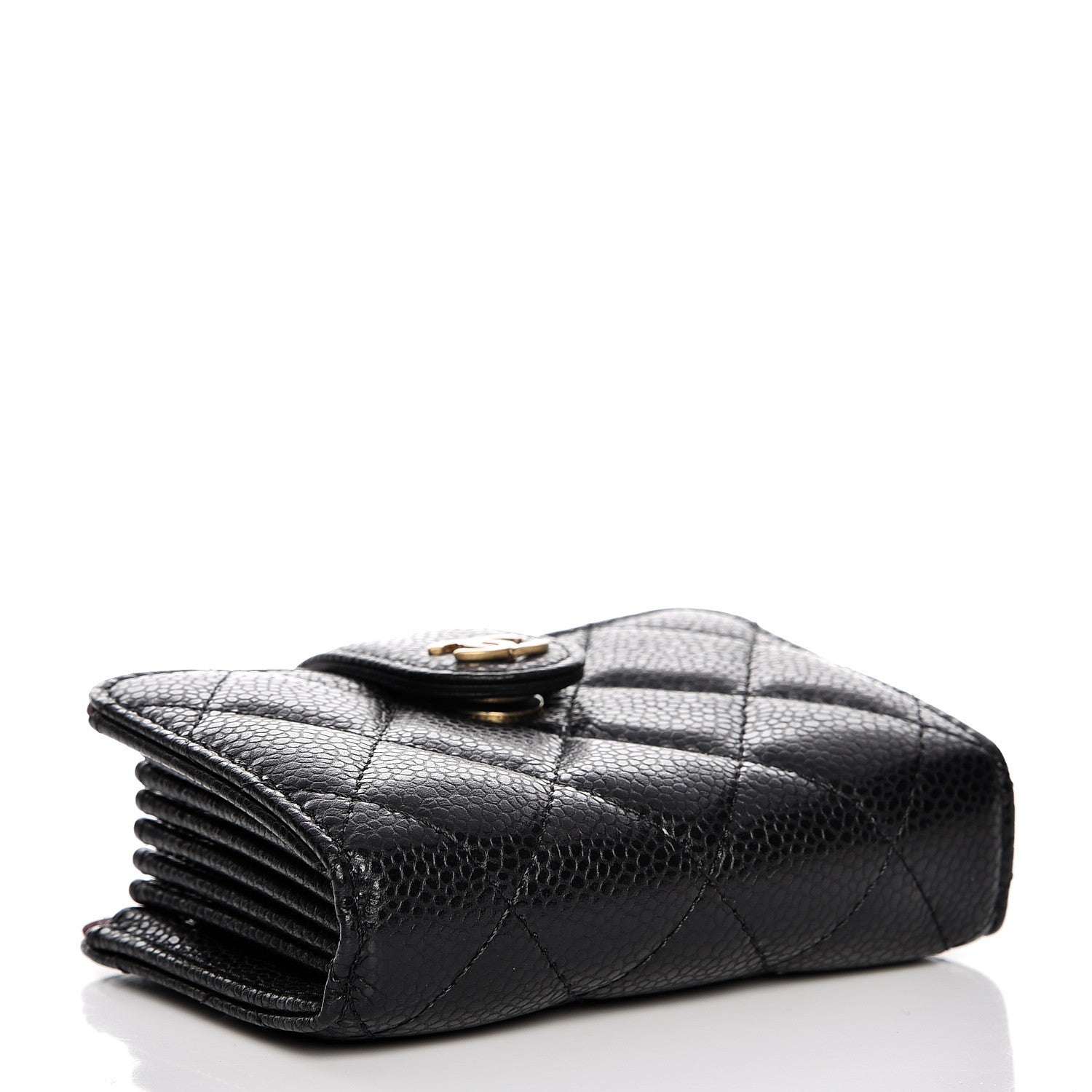 Chanel Caviar Quilted Gusseted Card Holder Black 4 of 7