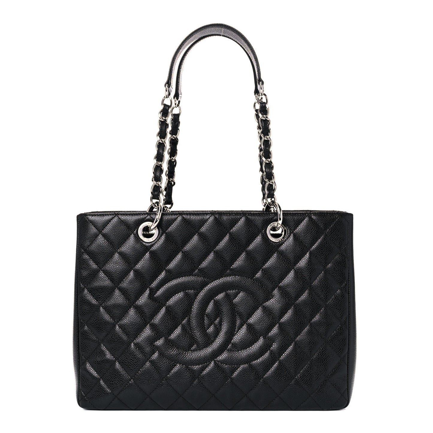 Caviar Quilted Grand Shopping Tote GST Black