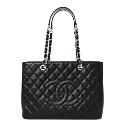 Chanel Caviar Quilted Grand Shopping Tote GST Black 1 of 12