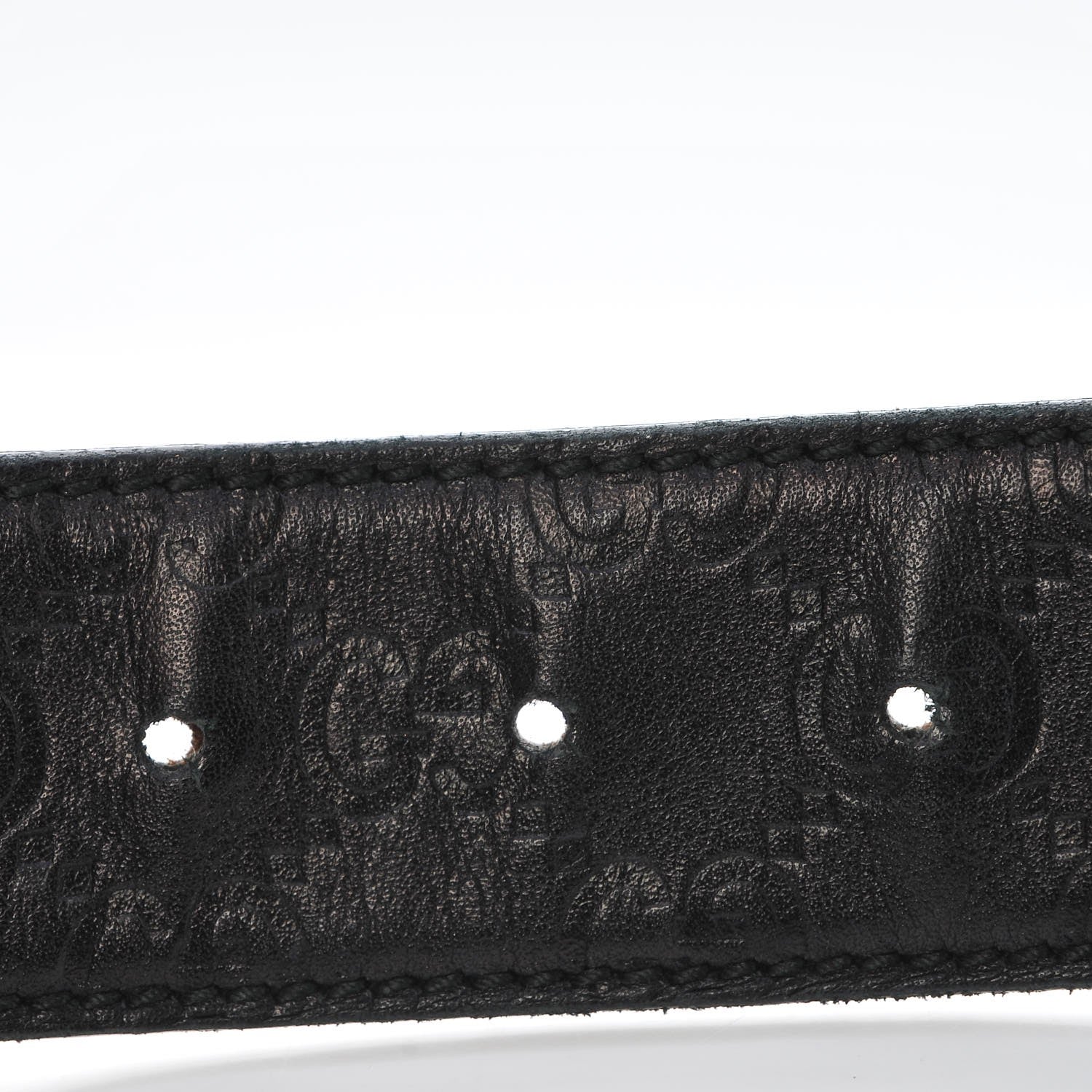Gucci Guccissima Interlocking G 40mm Belt 80 32 Black 9 of 9