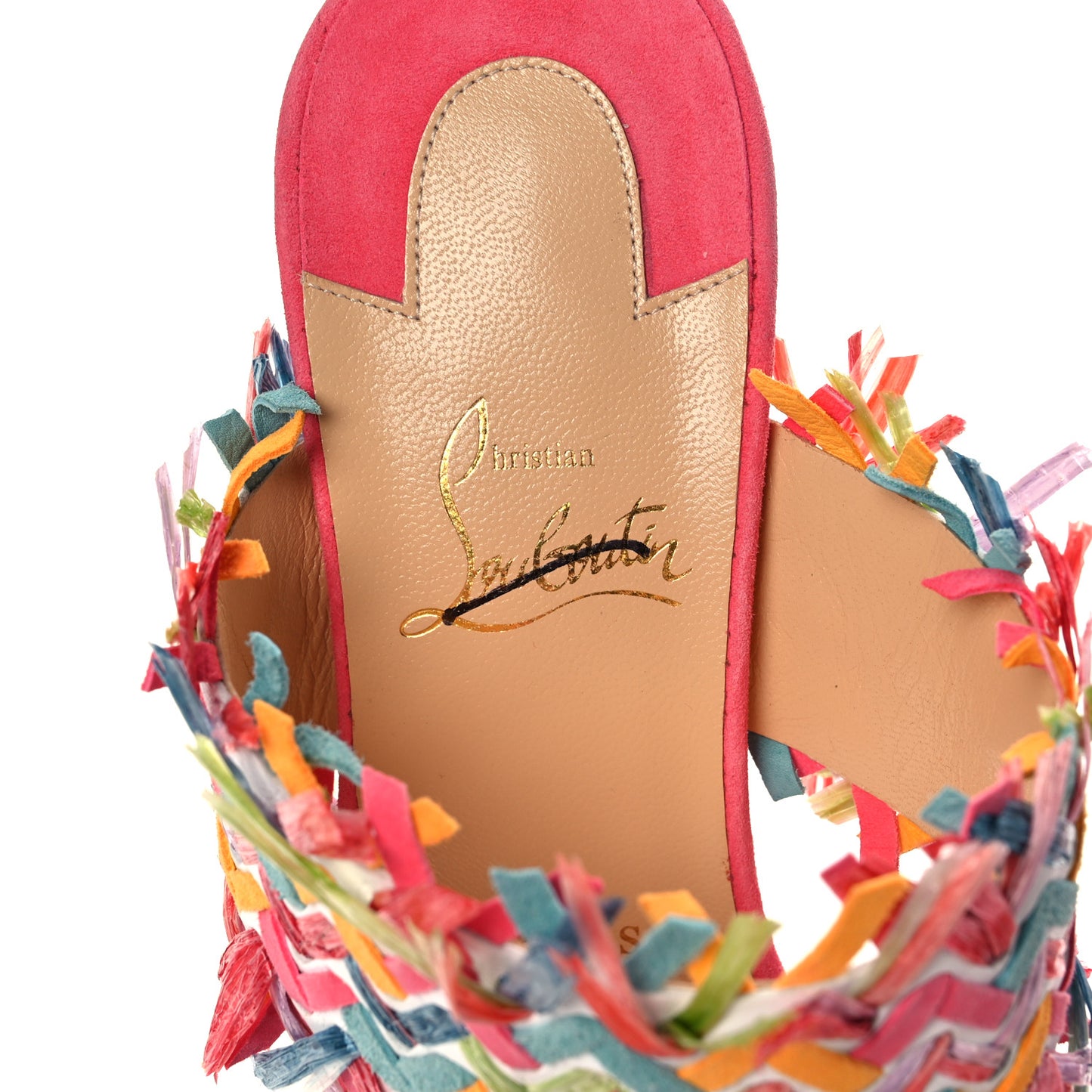 Nappa Velvet Suede Raffia Meroine 85 Sandals 40 Multicolor