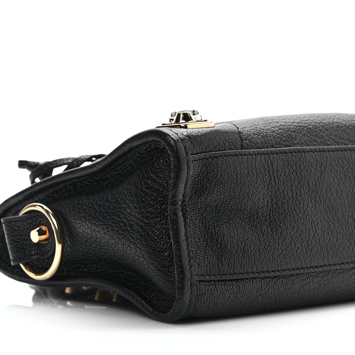 Balenciaga Chevre Gold Metallic Edge Hardware Mini City Black 7 of 9