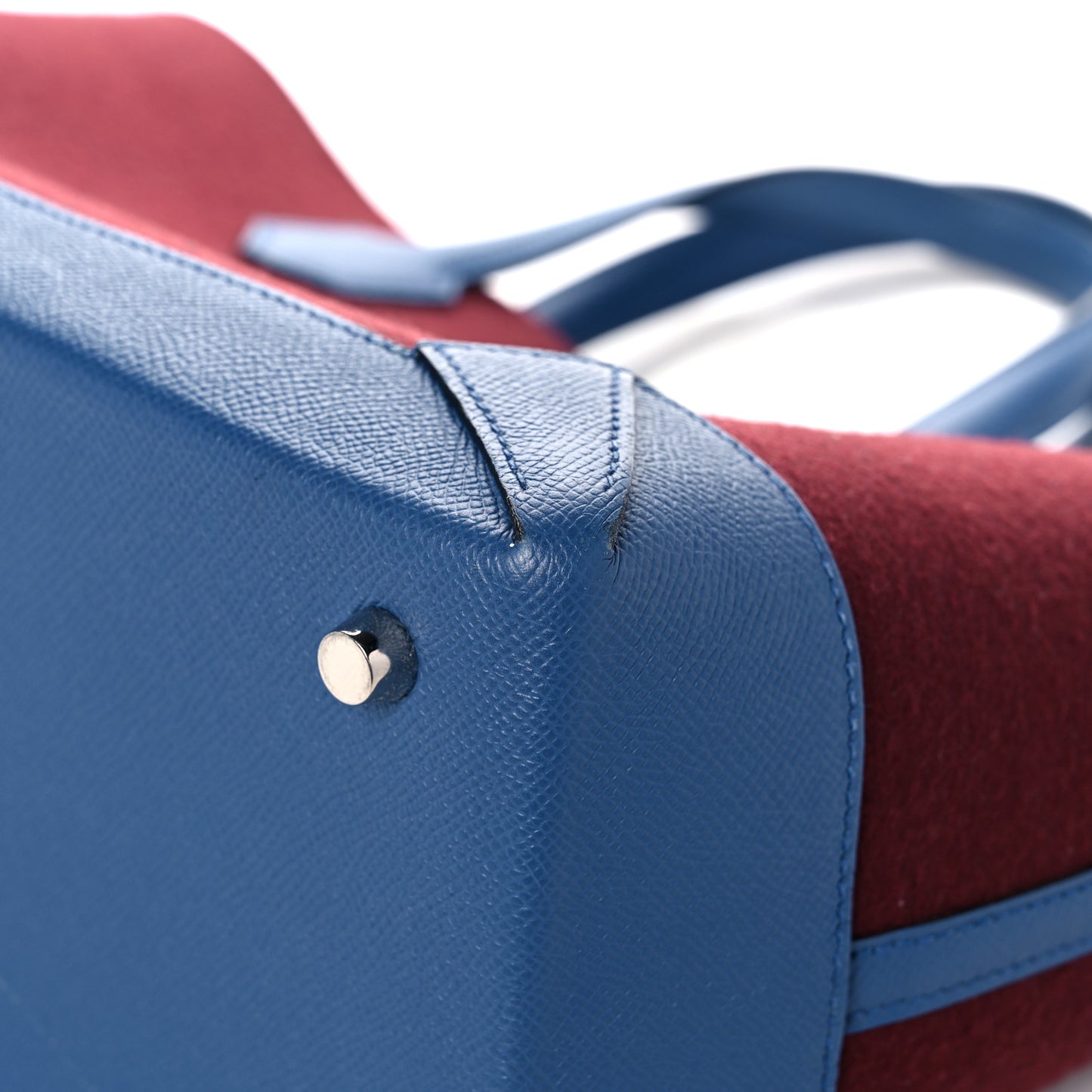 Felt Epsom Maxibox Cabas 30 Bordeaux Bleu Agate