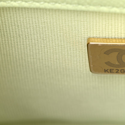 Chanel Caviar Chevron Quilted Small Boy Flap Light Green 7 of 11